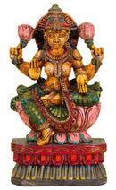 'Goddess of Wealth' Mata Lakshmi - Wood Statue