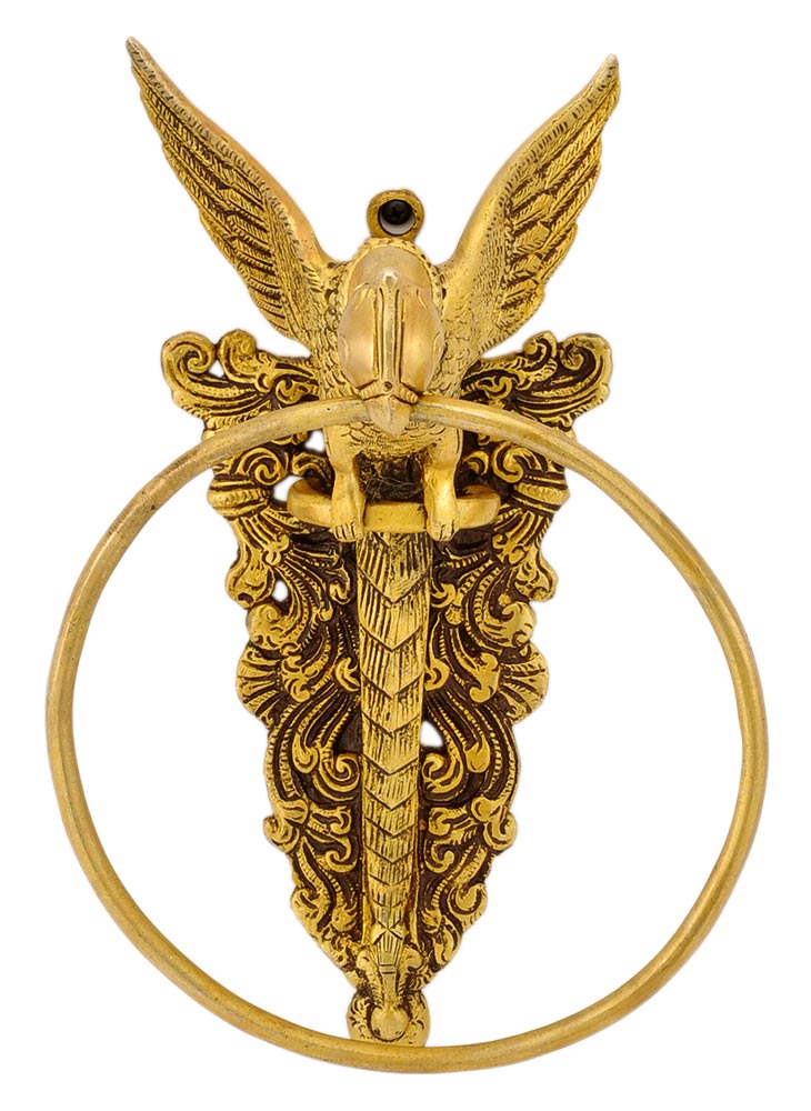Beautiful Parrot Brass Towel Hanger