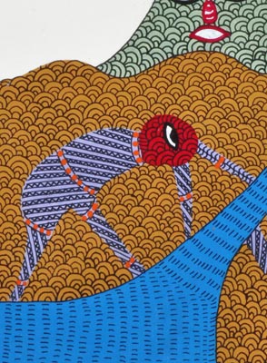 Gond Painting "Beautiful Nature"