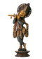 Lord Venu Gopal Krishna - Antiquated Brass Statue 12"