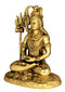 Seated Shiva Brass Figurine 10.25"