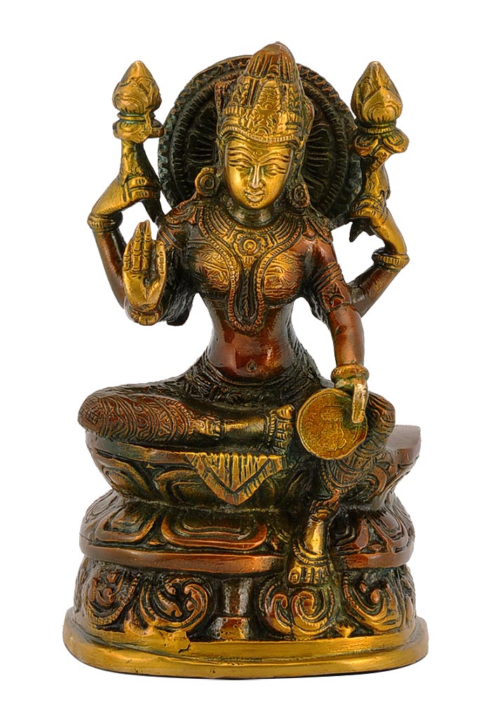 Dhan Lakshmi Brass Statue