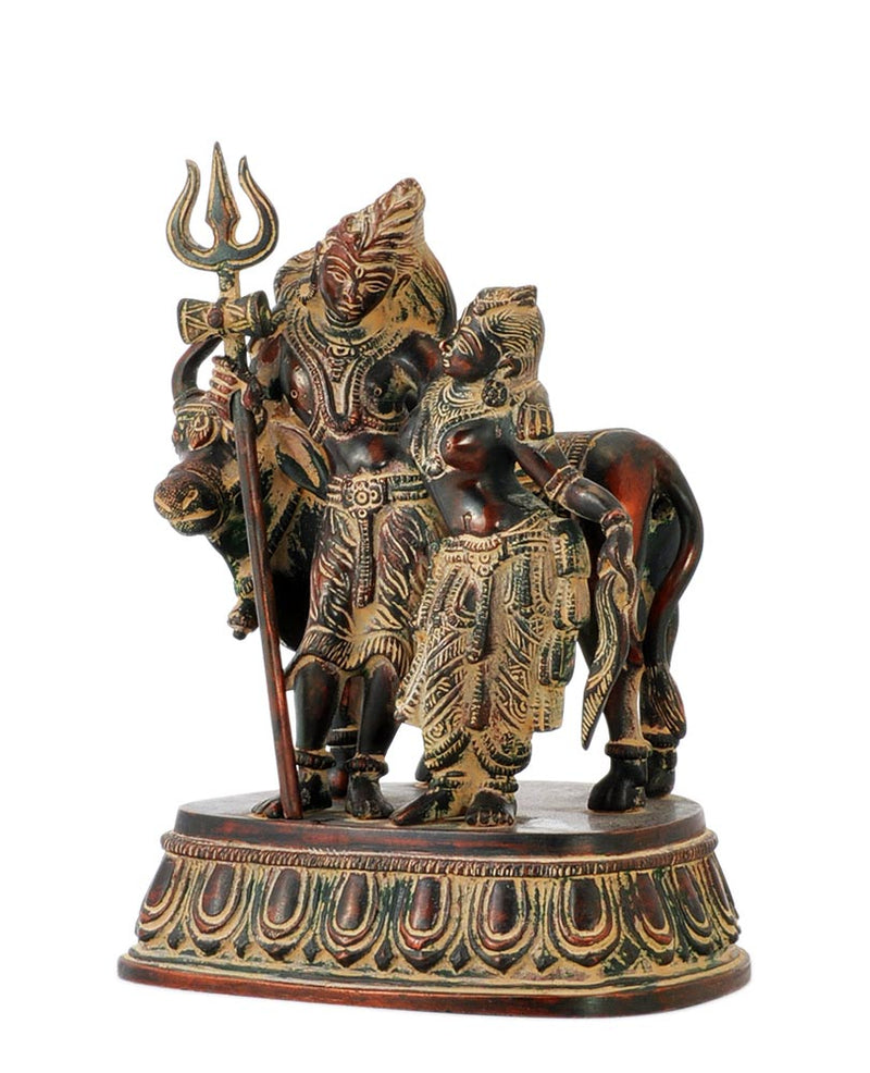 Lord Shiva Standing with Devi Parvati