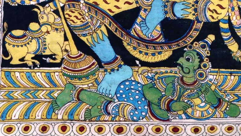 Shiva's Victory Over Ignorance - Kalamkari Painting