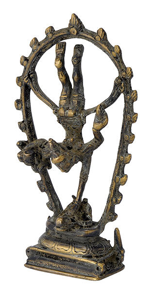Nataraja Shiva as Gymnast Old Look Antiquated Artwork Statue