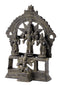 Antiquated Brass Lord Vishnu with Bhudevi and Sridevi