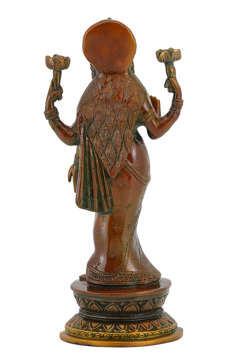 Standing Lakshmi Brass Statue