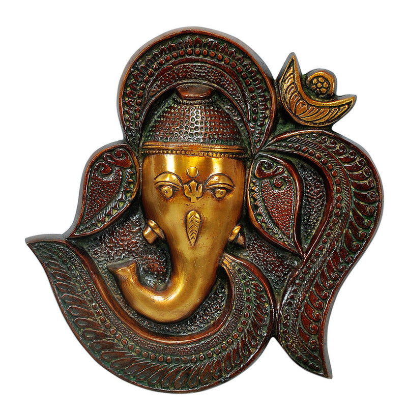 Om Ganesha Brass Wall Hanging