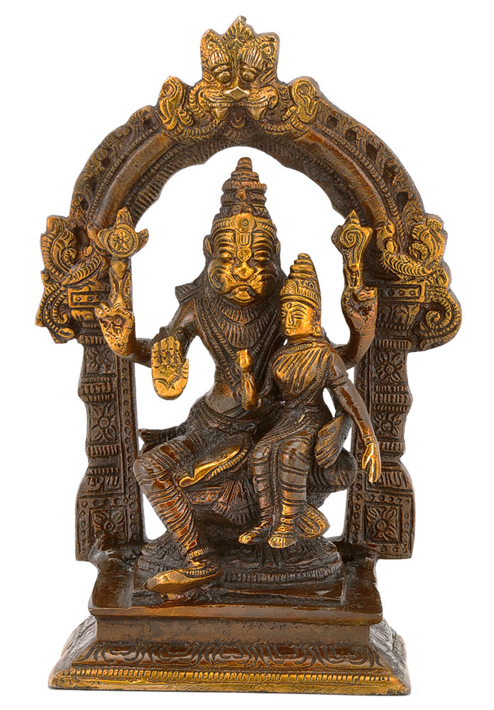 Narasimha Lakshmi Brass Statue