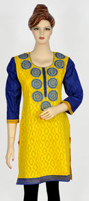 Embroidered Yellow Kurta