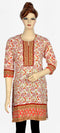 Red White Floral Kurti