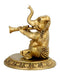 Ganesha Playing Shahnai - Brass Statuette