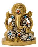Benevolent Ganpati Brass Figurine 4"