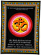 Hindu Holy Aum Tapestry with Gayatri Mantra