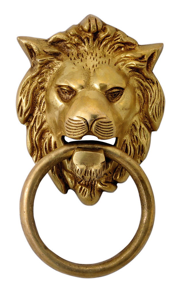 Brass Lion Head Door Knob