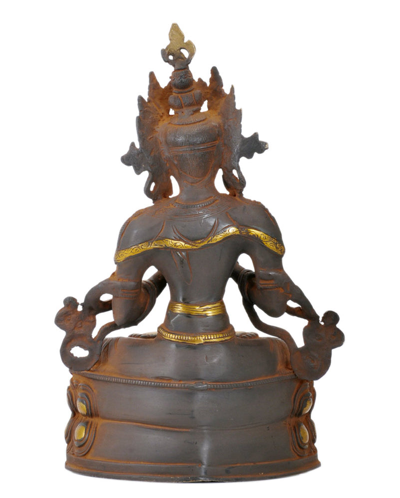 ' Vajradhara'Solitary Universal Ruler - Antiquated Brass Sturue