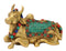 Seated Nandi Bull Ornate Brass Sculpture