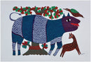 Lion Gond Painting