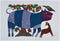 Lion Gond Painting