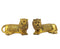 Brass Seated Lion Pair