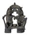 Old Finish Folkart Style Shiva Parvati Baby Ganesh Collector's Statue
