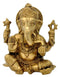 Lord Vinayaka Brass Sculpture 6"