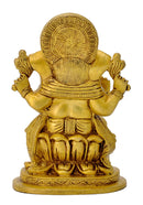Brass Shri Ganesh in Golden Finish