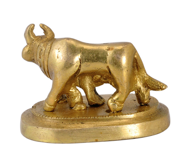 Small Cow and Calf Brass Showpiece