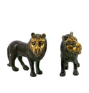 Brass Lions in Black Finish