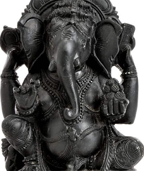 Abhya Ganesha - Soft Stone Carving