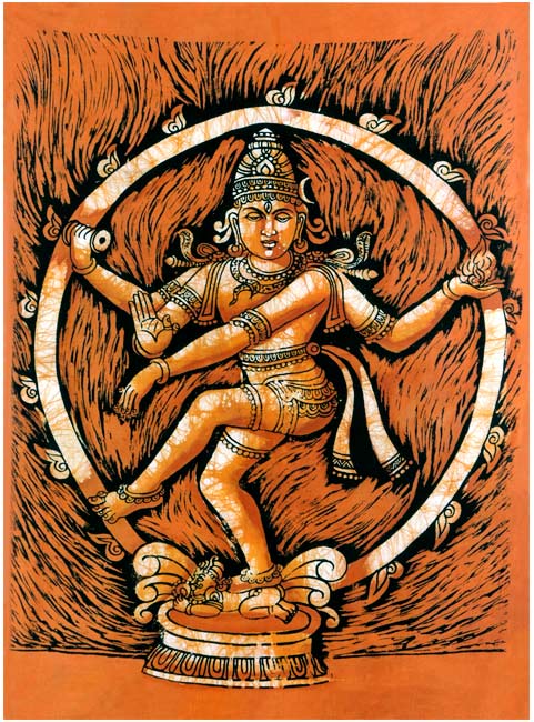 Siva as King of Dancers - Batik Painting