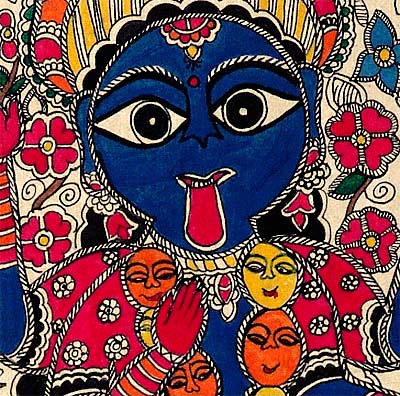 Goddess Kali In Mithila Art