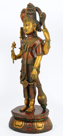Standing Lord Vishnu Holding Club 22"