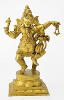 Dancing Ganpati with Lakshmi