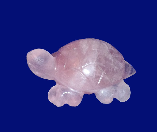 Tortoise - Rose Quartz Carving 2.20"