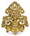 Brass Lamp with Goddess Laxmi 7"