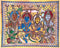Lord Rama with Family - Kalamkari Painting