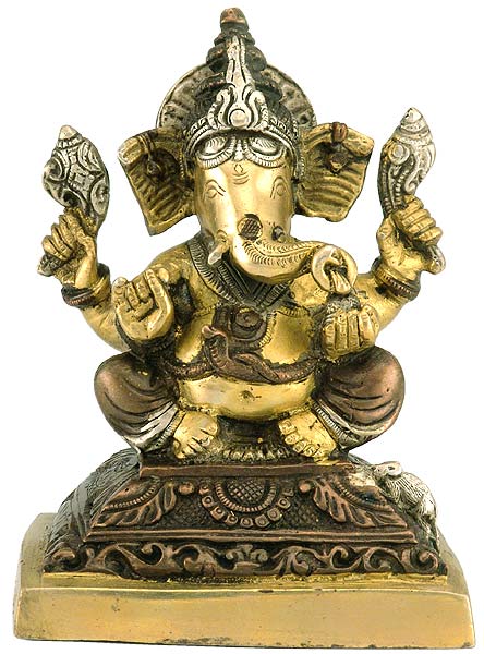Ganadhipati Ganesha - Brass Statue