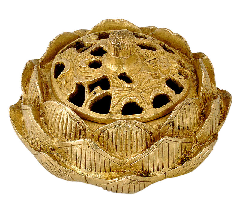Brass Lotus Charcoal Burner