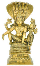 Lord Luxmi Narain Seated on Sheshnag - Brass Statue