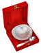 Silver Plated Metal Bowl with Spoon