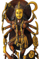 Goddess Kali Maa Brass Figure 14.50"