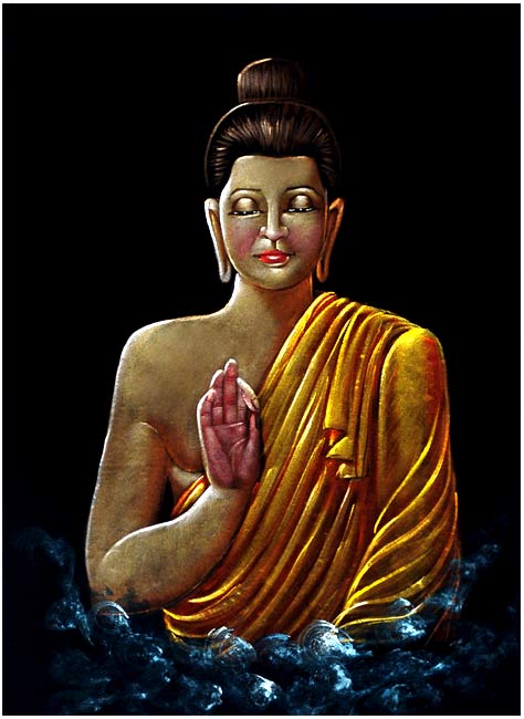 Blessing Buddha - Velvet Painting
