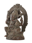 Hindu Lord Ganpati Deva Brass Statue Antique Finish