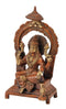 Brass Goddess Lakshmi Seated on Throne