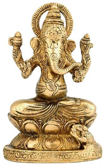 Lord Ganpati Miniature Brass Statue