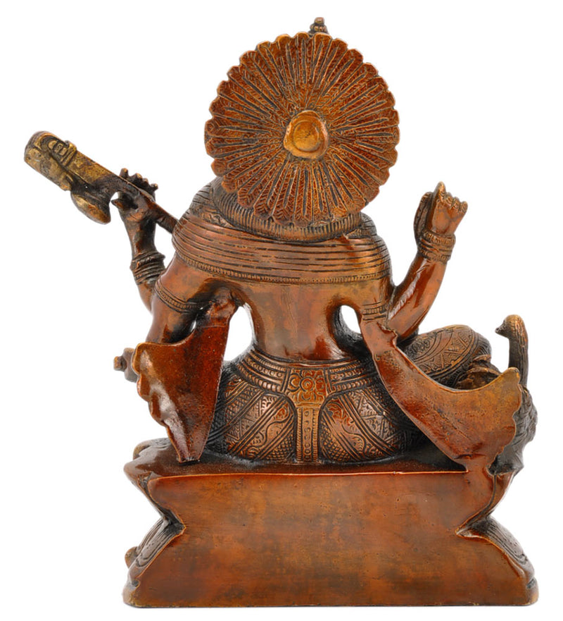 Brass Saraswati Copper Red Finish