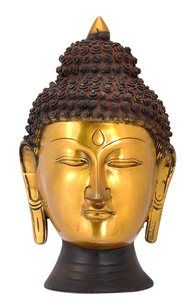 Meditative Buddha - Indian Brass Sculpture 9.50"