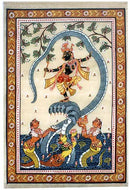 "Kalia Daman" Ptachitra Silk Painting
