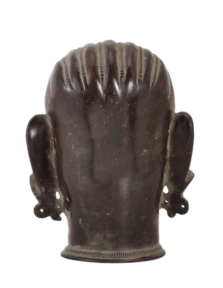 Antiquated Brass Shiva Head